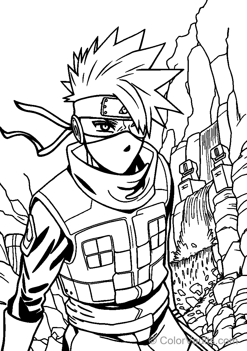 Spiky Haired Warrior In Armor (Scene 3)