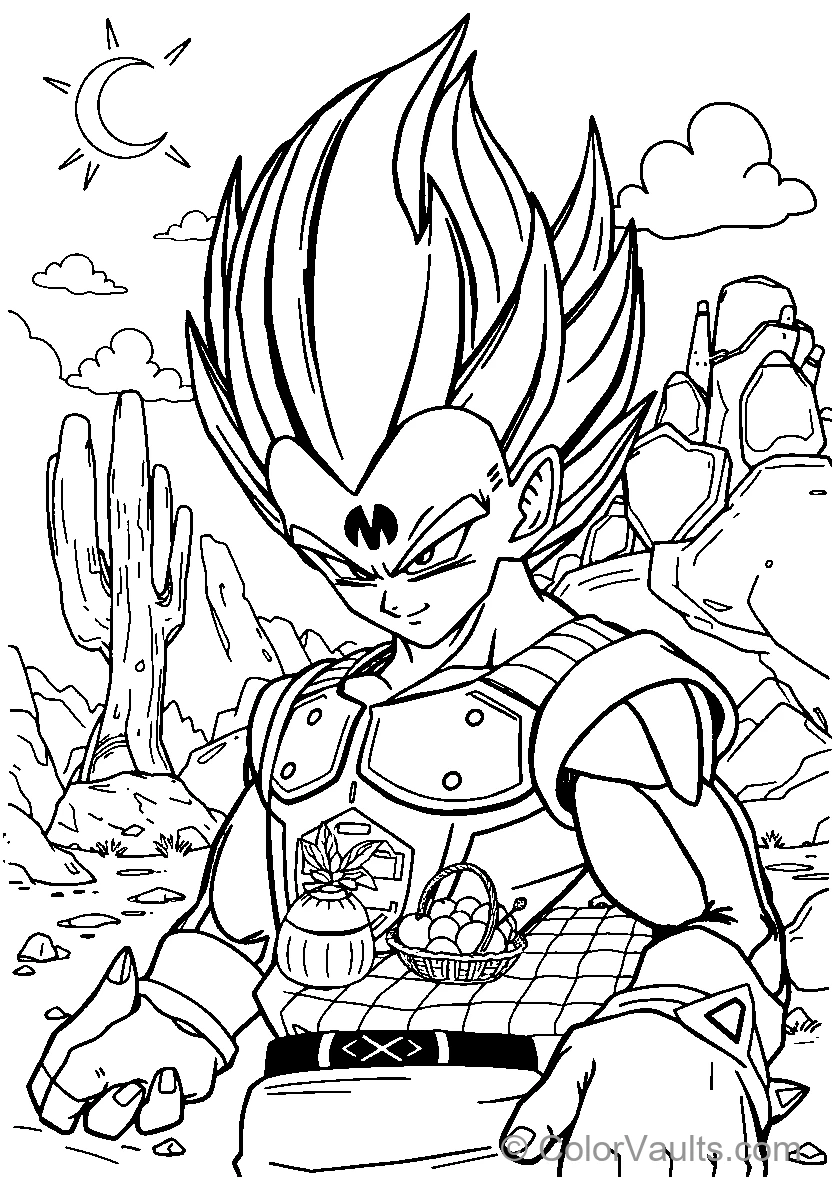 Spiky Haired Warrior In Armor (Scene 5)