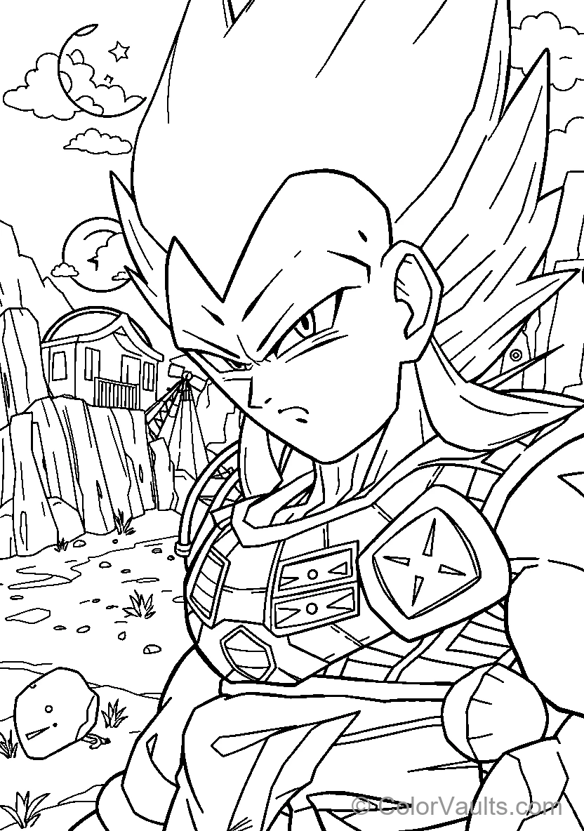 Spiky Haired Warrior In Armor (Scene 9)