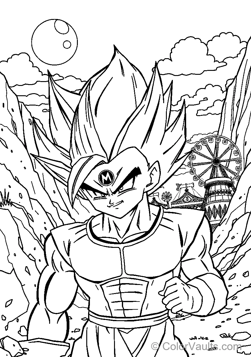 Spiky Haired Warrior In Armor (Scene 11)