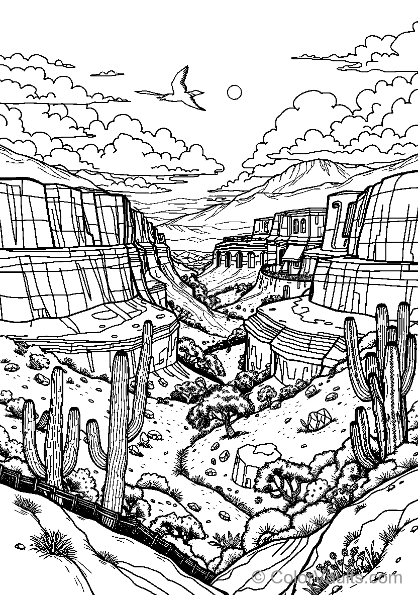 Ancient Ruins In A Desert Landscape