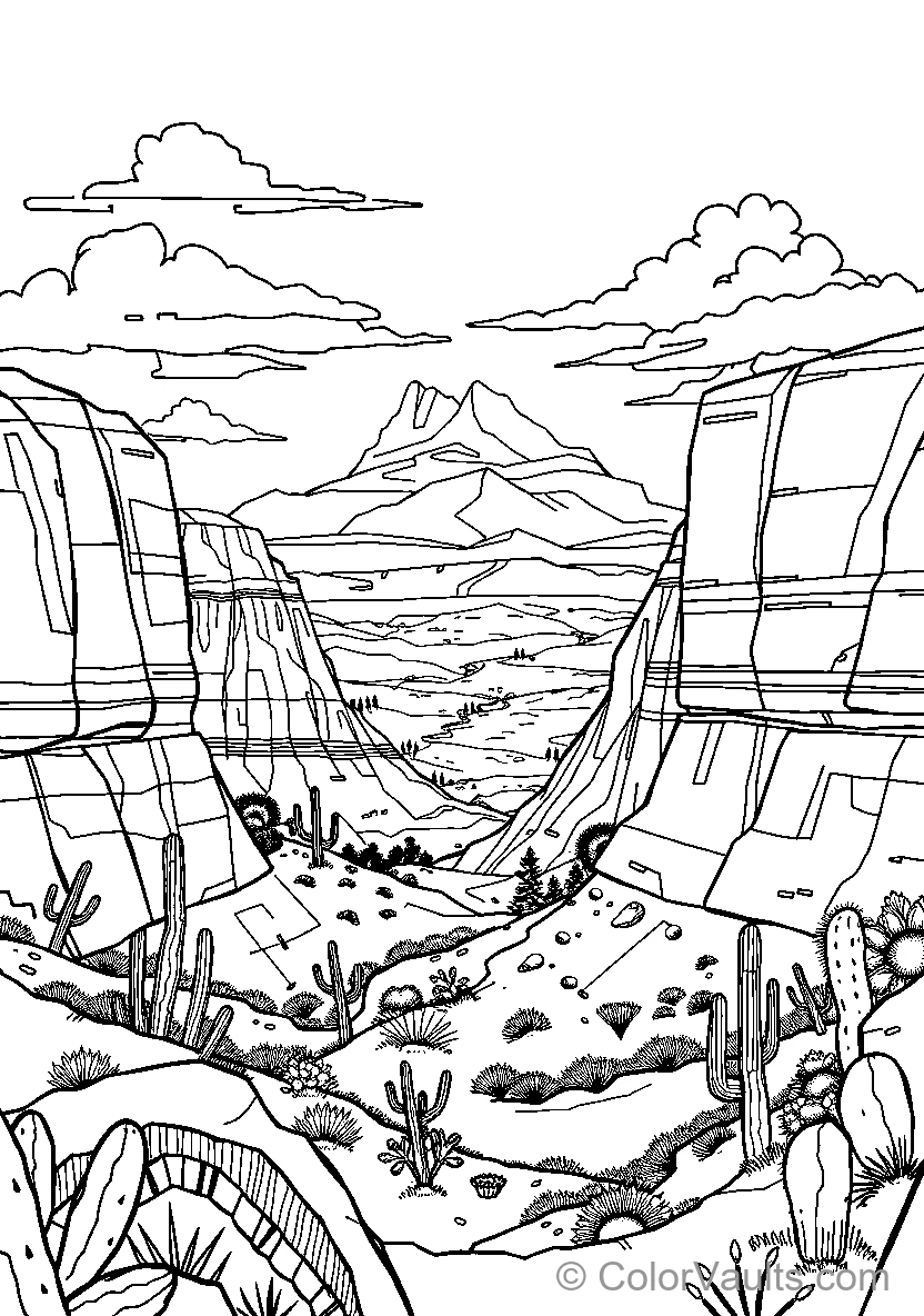Desert Canyon Landscape (Scene 3)