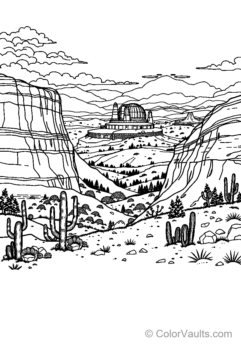 Desert Landscape With Dome Structure