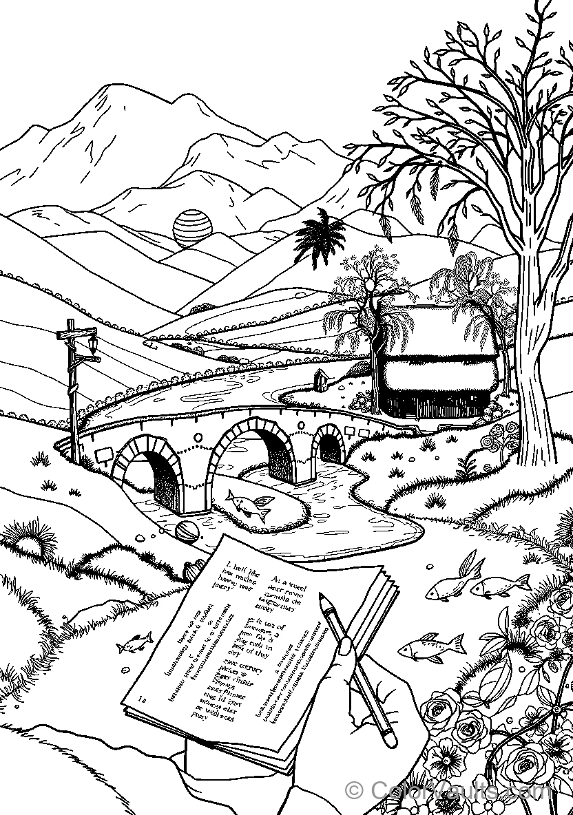 Drawing Landscape Scene