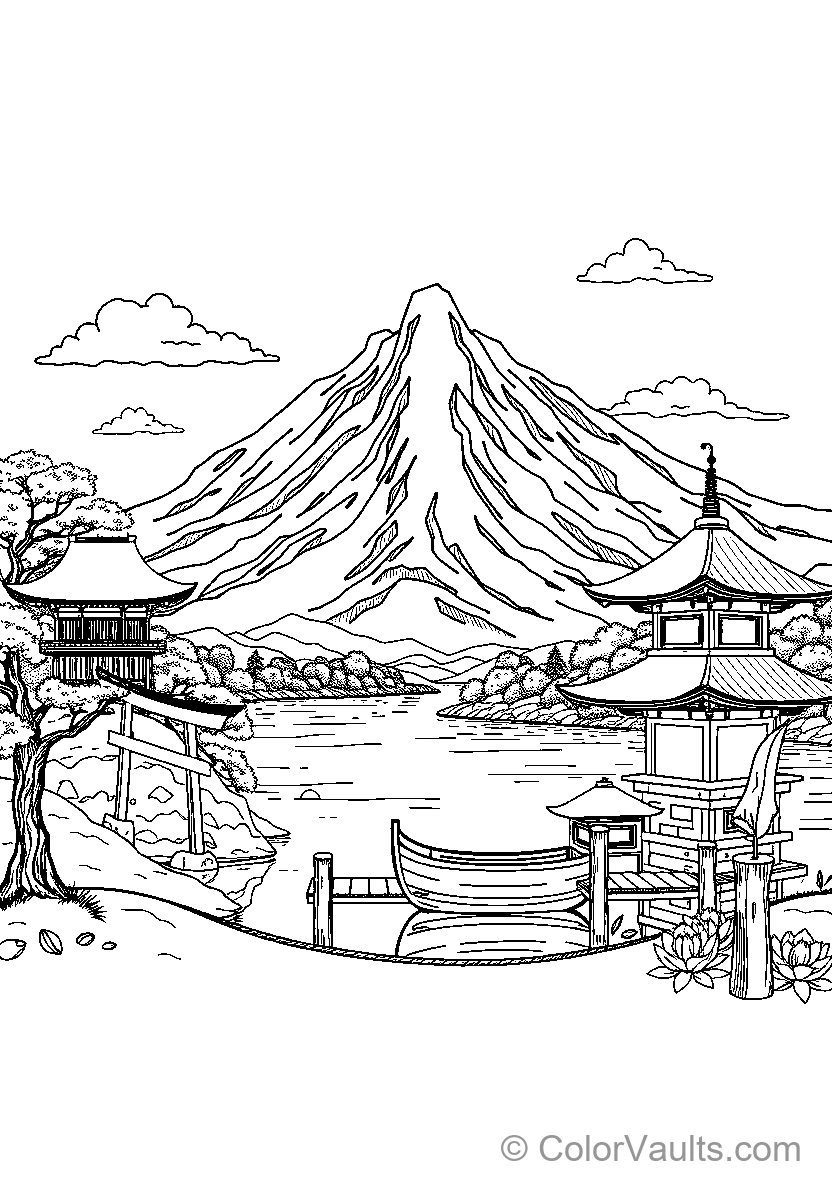 Japanese Mountain Landscape