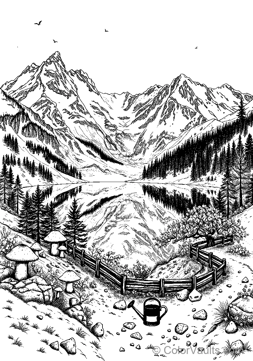 Mountain Lake Landscape