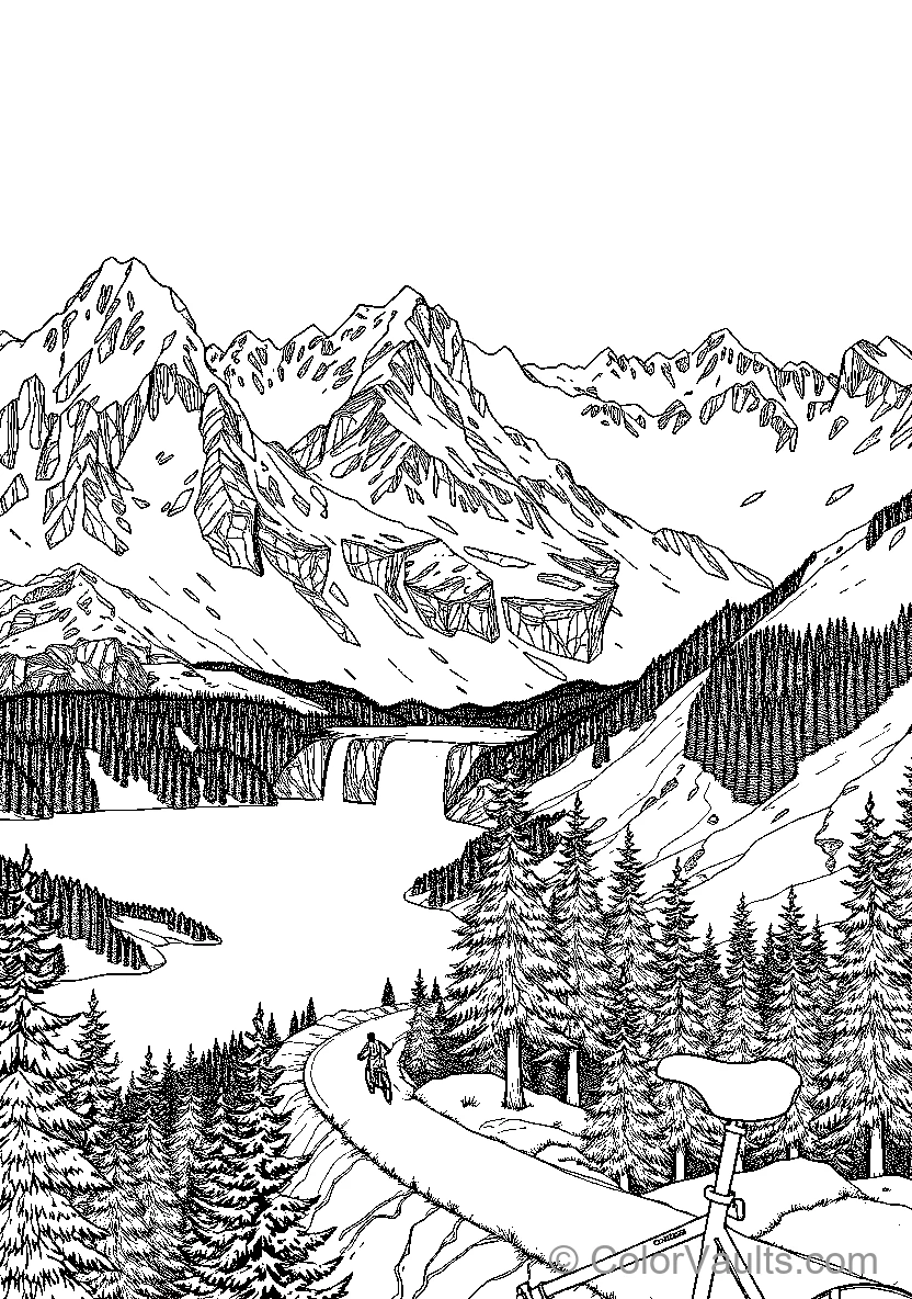 Mountain Landscape With Bicycle
