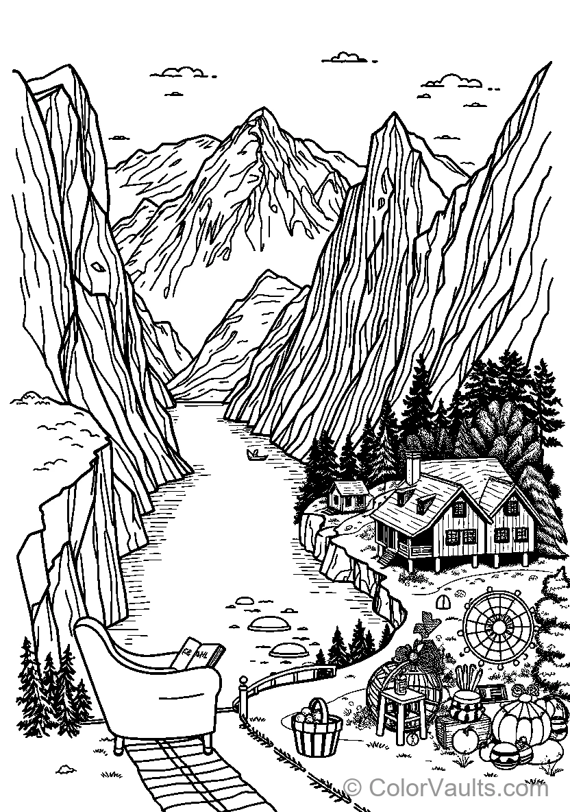 Mountain River Landscape