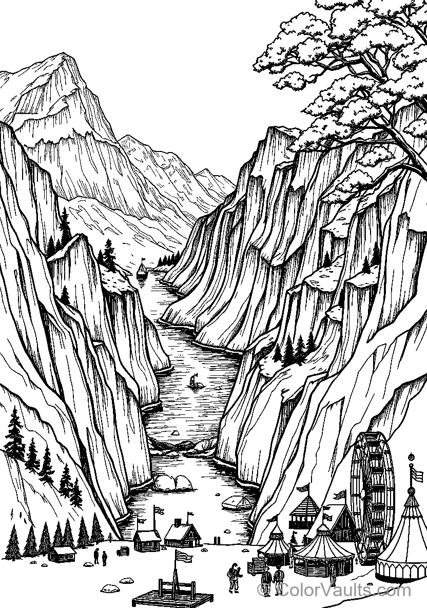 Mountain River Landscape (Scene 5)
