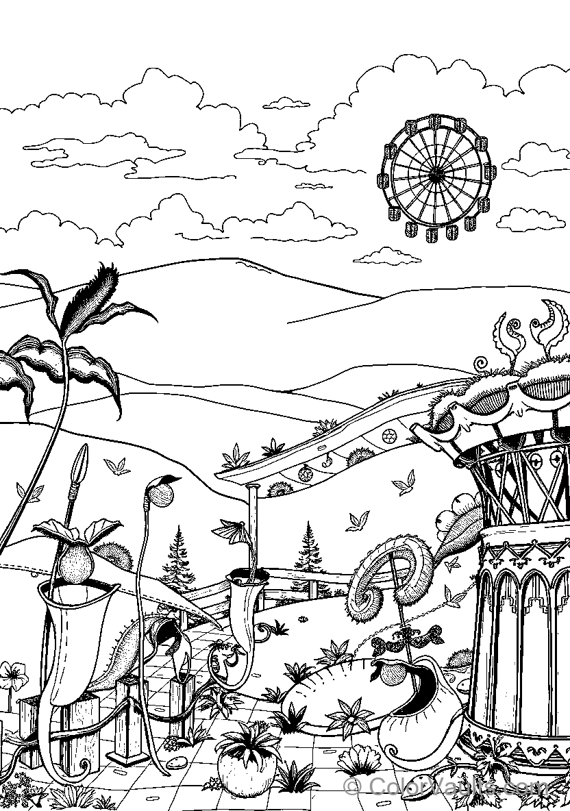 Whimsical Fantasy Landscape