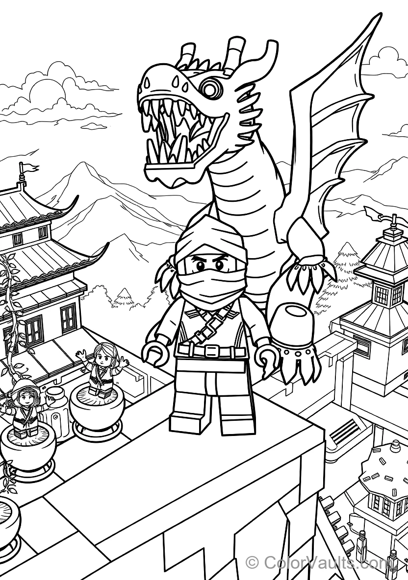 Lloyd the Ninja Summoning the Massive Elemental Energy (Scene 2)