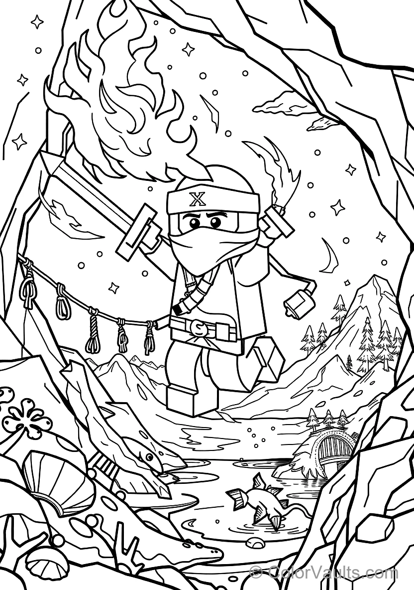 Kai the Ninja of Fire Unleashing Spinjitzu Fire