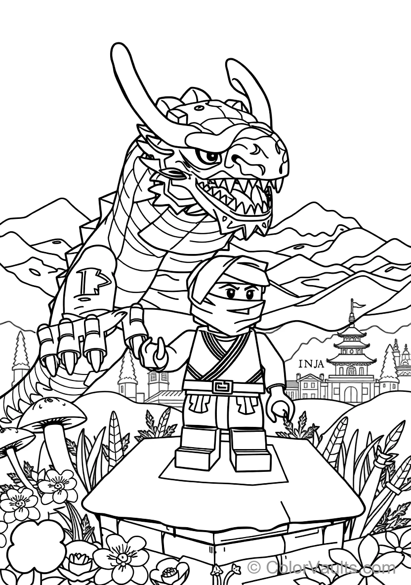Lloyd the Ninja Summoning the Massive Elemental Energy (Scene 4)