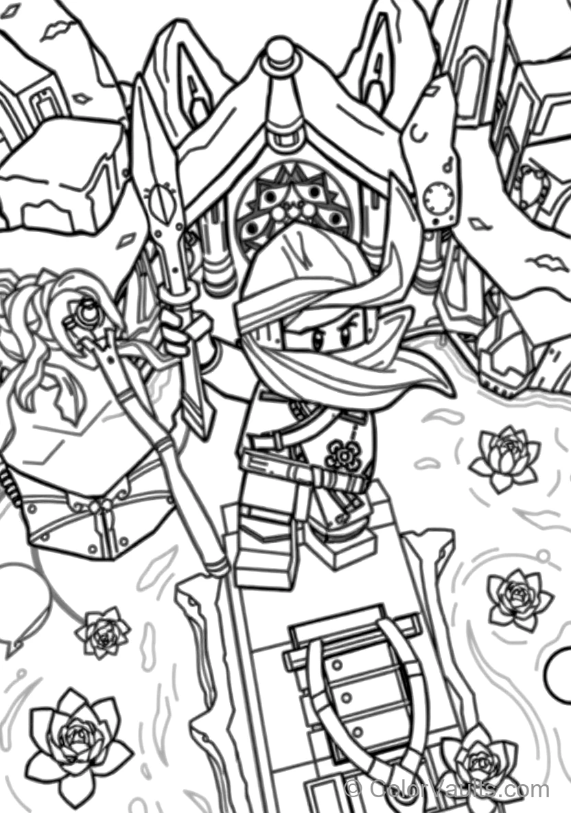 Zane the Titanium Ninja of Ice Freezing Enemies (Scene 4)