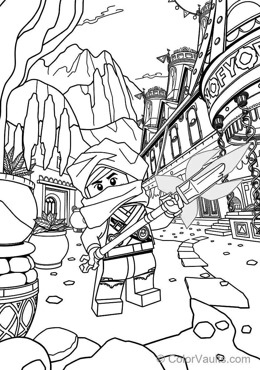 Zane the Titanium Ninja of Ice Freezing Enemies (Scene 5)