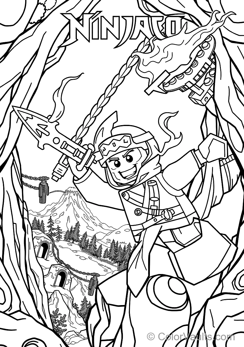 Kai the Ninja of Fire Unleashing Spinjitzu Fire (Scene 3)