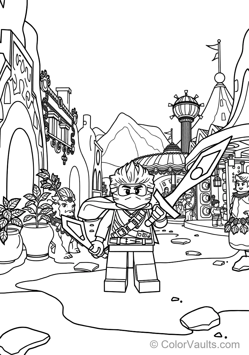 Zane the Titanium Ninja of Ice Freezing Enemies (Scene 7)