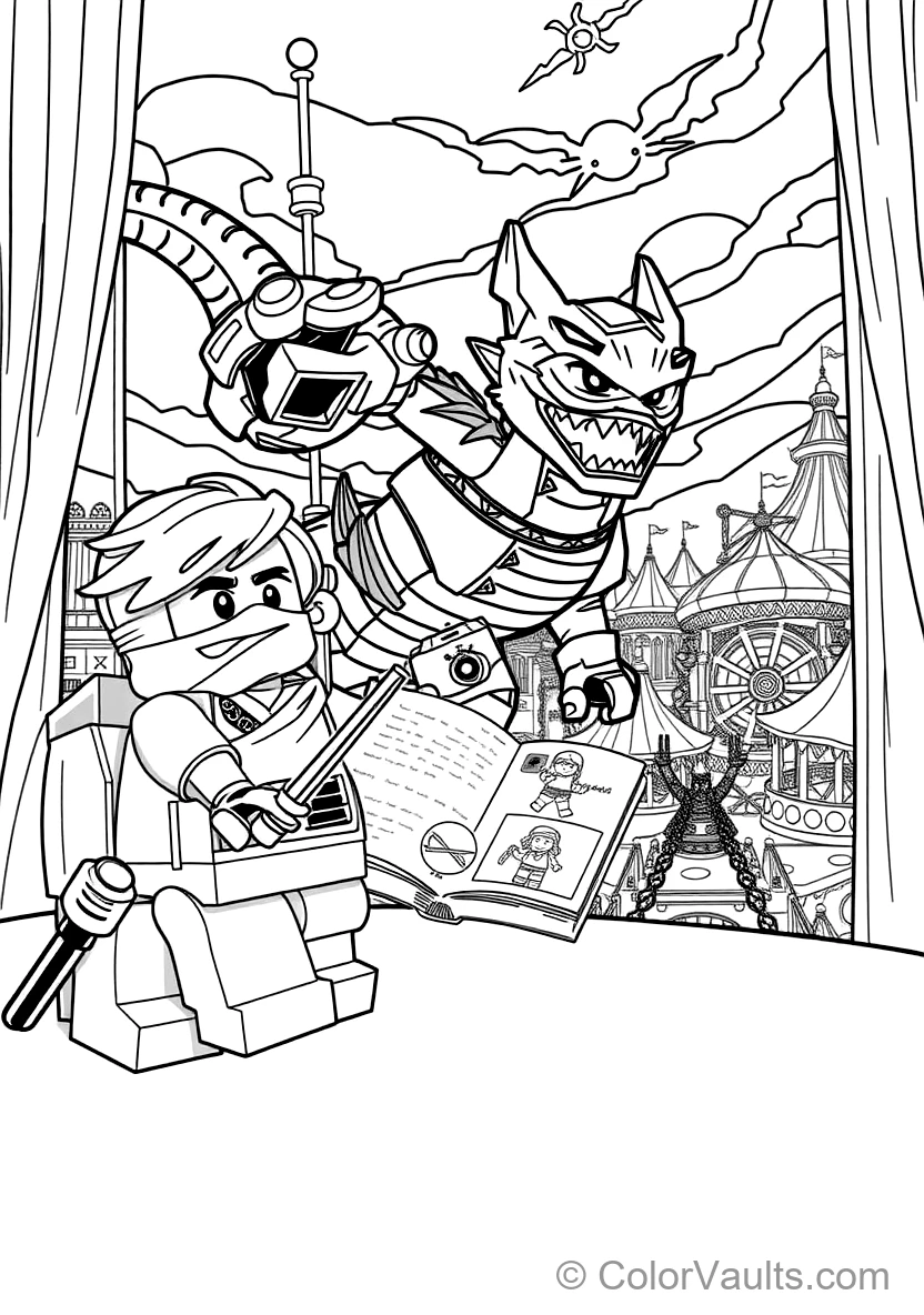 Lloyd the Ninja Summoning the Massive Elemental Energy (Scene 6)