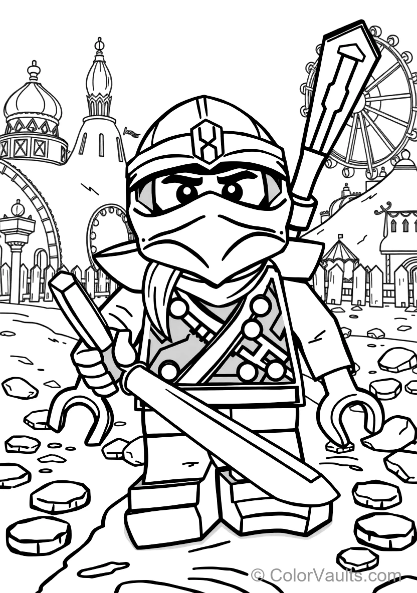 Zane the Titanium Ninja of Ice Freezing Enemies (Scene 10)