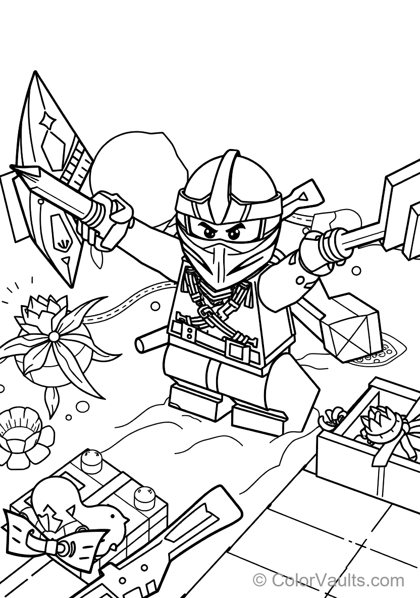 Zane the Titanium Ninja of Ice Freezing Enemies (Scene 12)