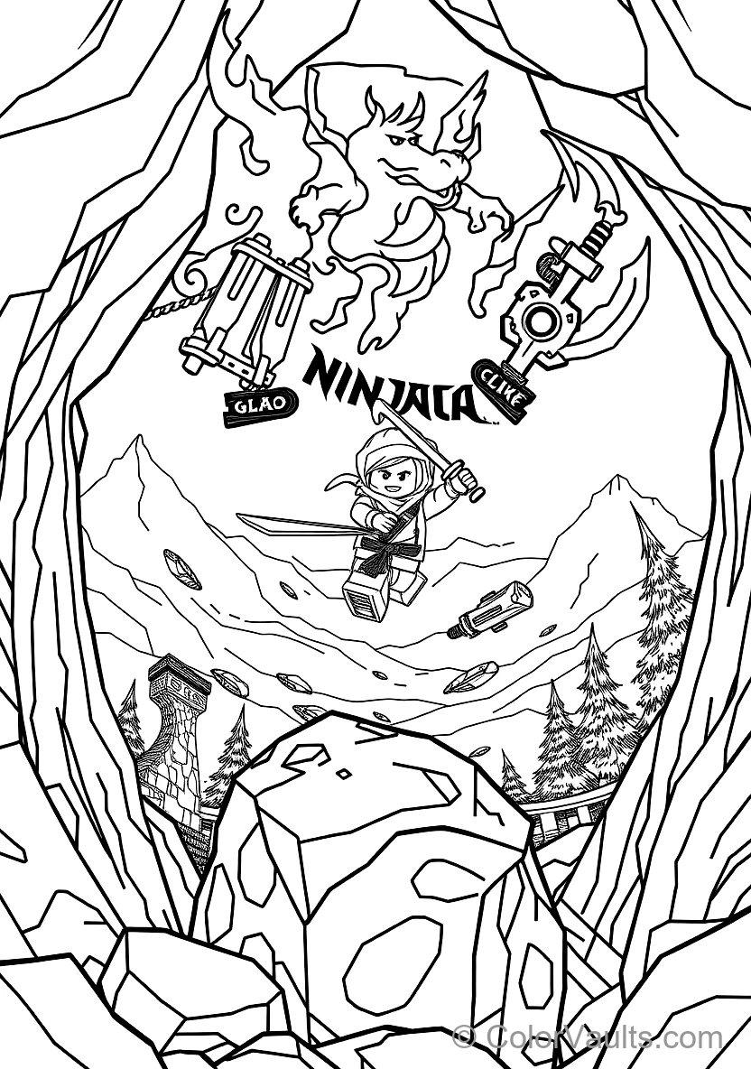 Kai the Ninja of Fire Unleashing Spinjitzu Fire (Scene 6)