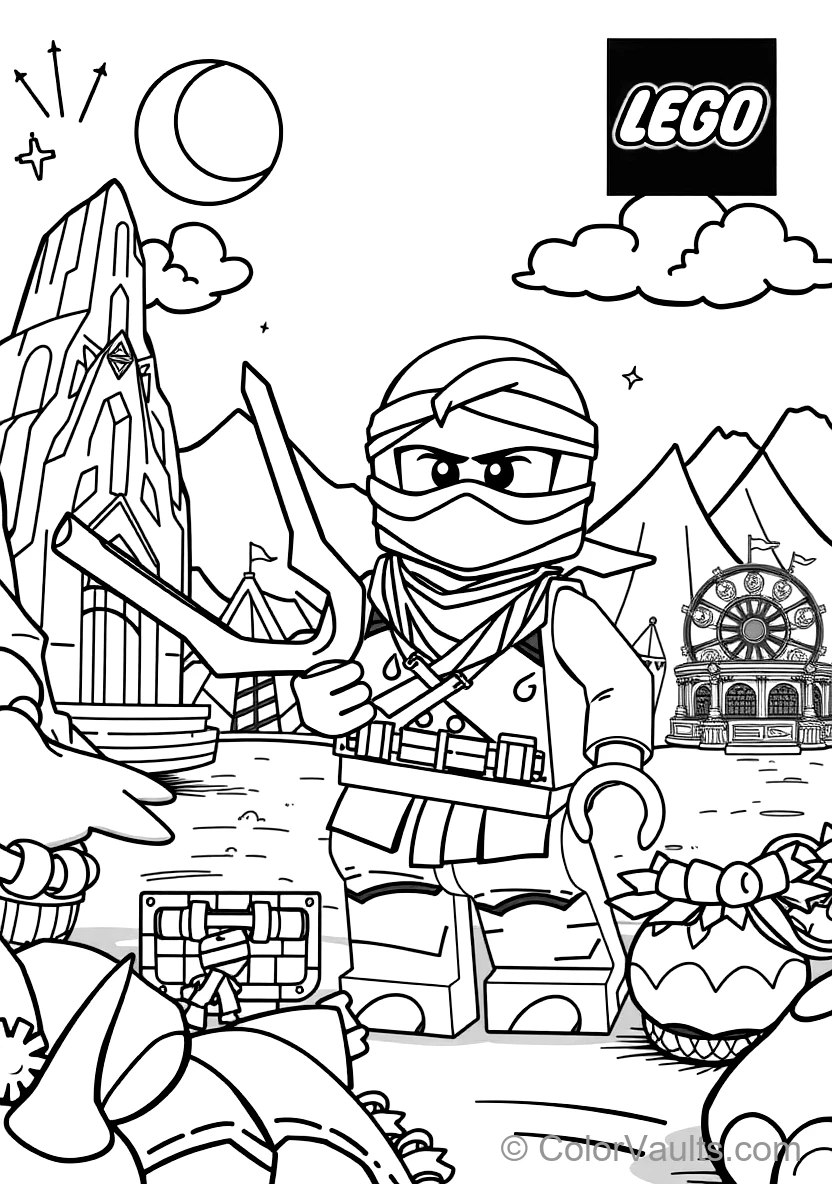 Zane the Titanium Ninja of Ice Freezing Enemies (Scene 14)