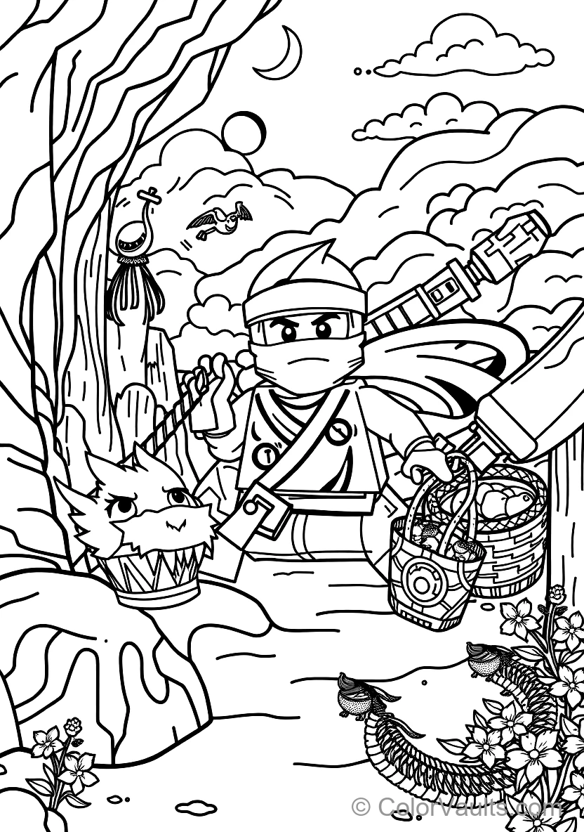 Kai the Ninja of Fire Unleashing Spinjitzu Fire (Scene 7)