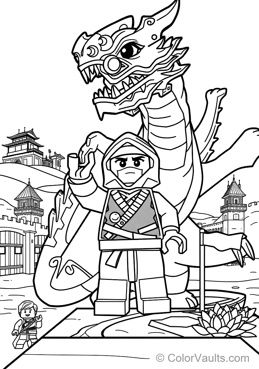 Lloyd the Ninja Summoning the Massive Elemental Energy (Scene 13)