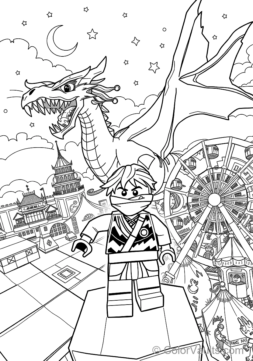 Lloyd the Ninja Summoning the Massive Elemental Energy (Scene 16)