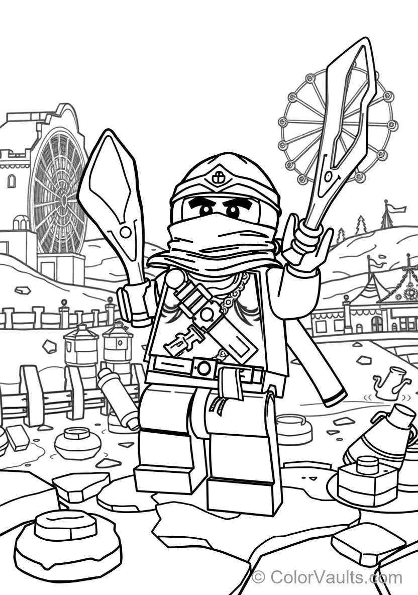 Zane the Titanium Ninja of Ice Freezing Enemies (Scene 16)