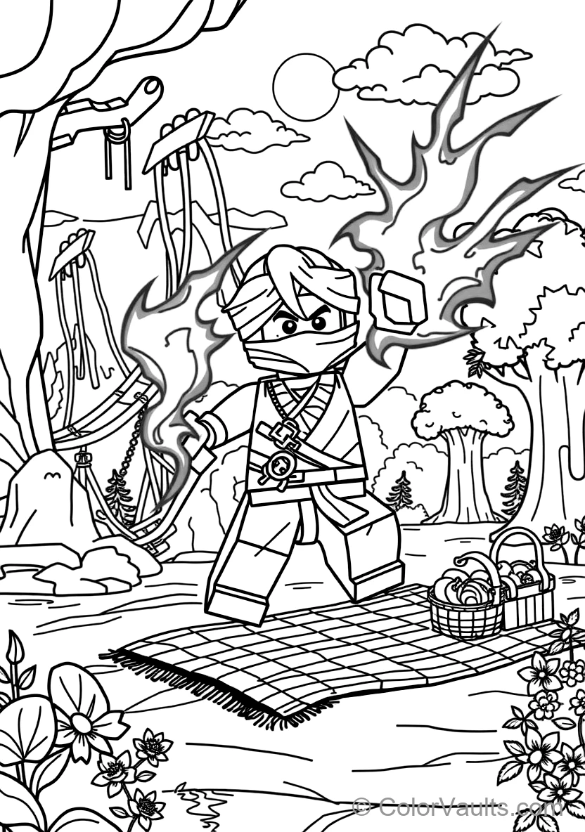 Kai the Ninja of Fire Unleashing Spinjitzu Fire (Scene 11)