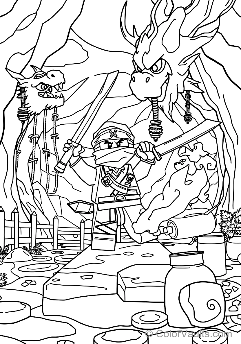 Kai the Ninja of Fire Unleashing Spinjitzu Fire (Scene 12)