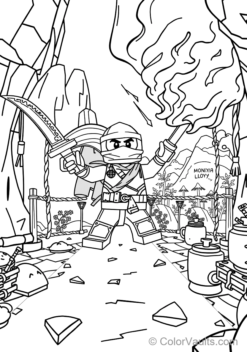 Kai the Ninja of Fire Unleashing Spinjitzu Fire (Scene 13)