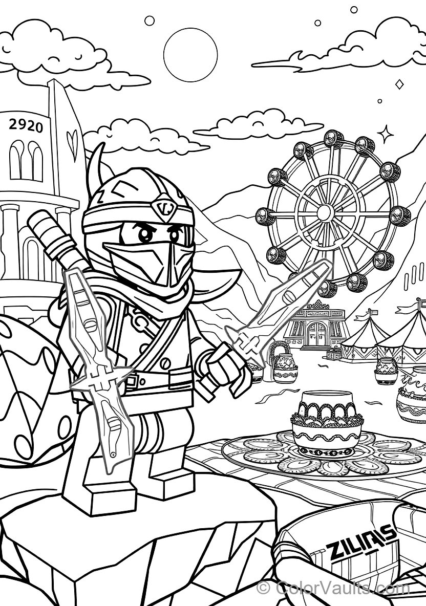 Zane the Titanium Ninja of Ice Freezing Enemies (Scene 22)