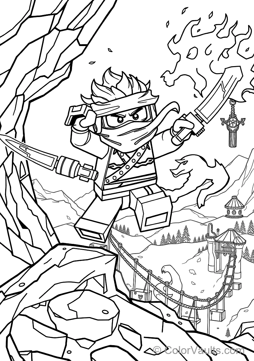 Kai the Ninja of Fire Unleashing Spinjitzu Fire (Scene 17)
