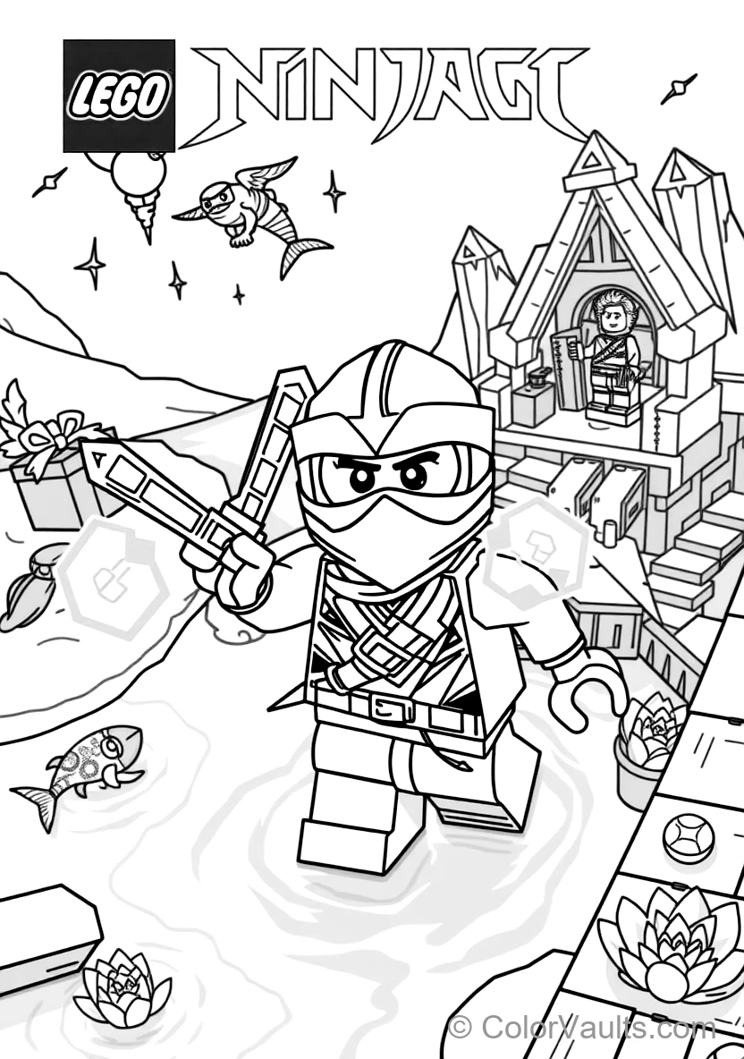 Zane the Titanium Ninja of Ice Freezing Enemies (Scene 23)