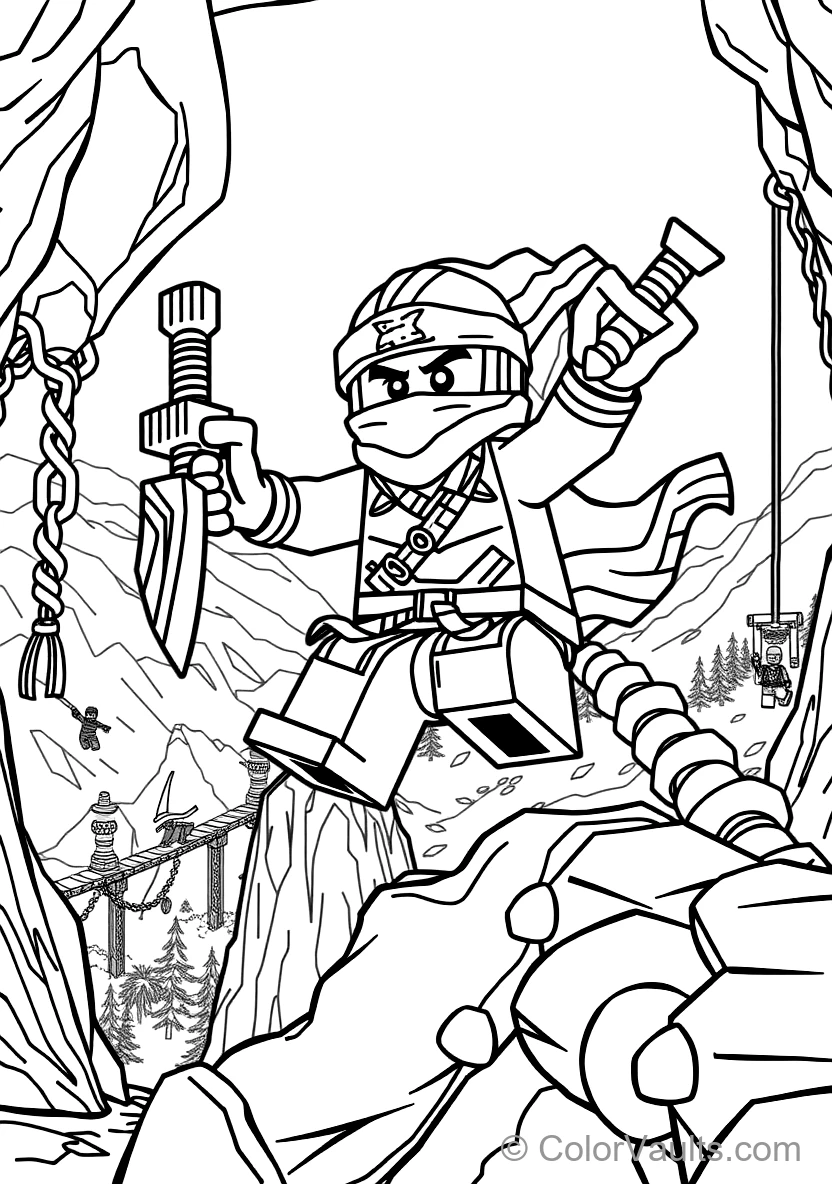 Kai the Ninja of Fire Unleashing Spinjitzu Fire (Scene 19)