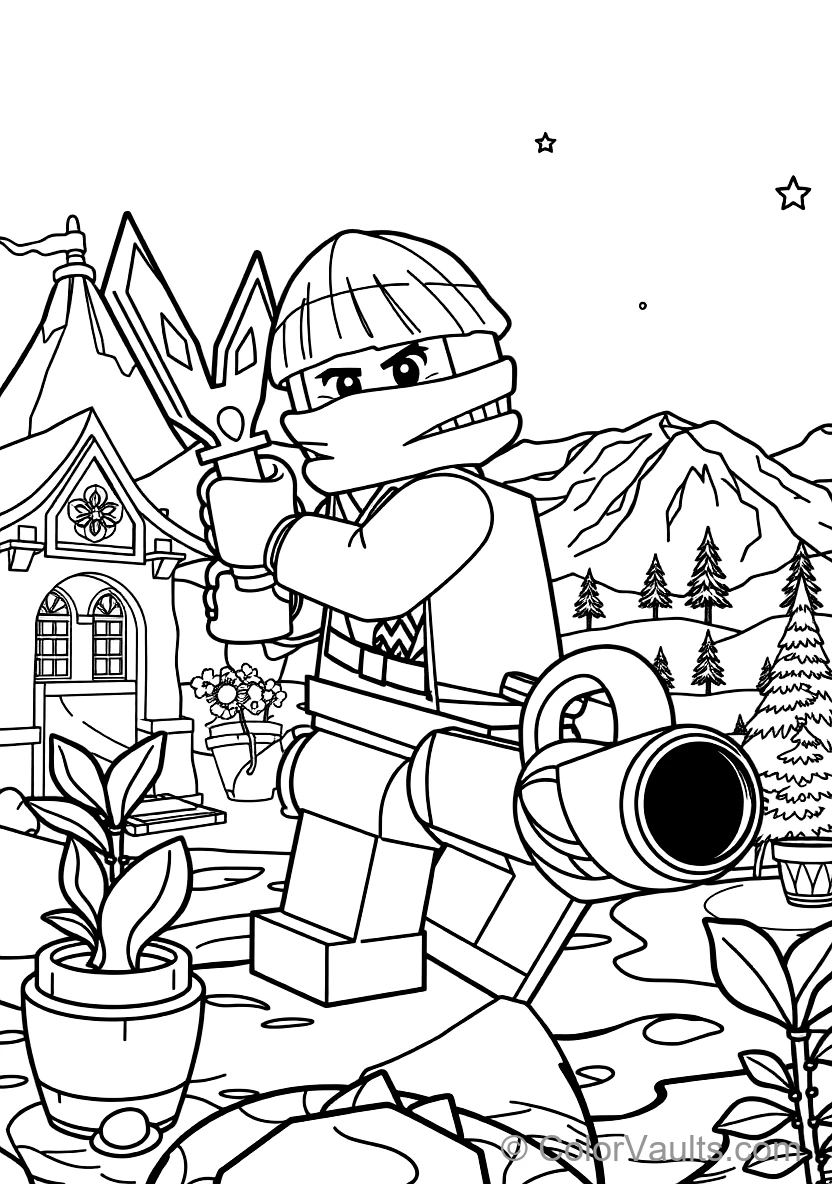 Zane the Titanium Ninja of Ice Freezing Enemies (Scene 25)