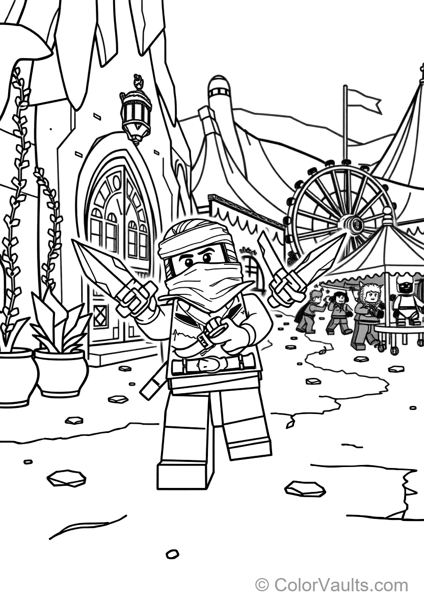 Zane the Titanium Ninja of Ice Freezing Enemies (Scene 27)