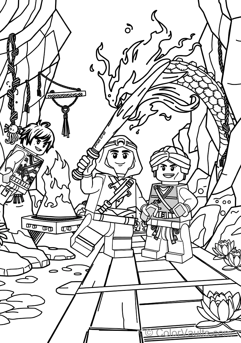 Kai the Ninja of Fire Unleashing Spinjitzu Fire (Scene 22)