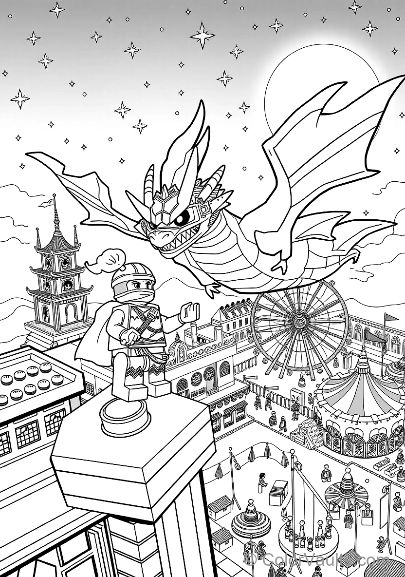Lloyd the Ninja Summoning the Massive Elemental Energy (Scene 26)