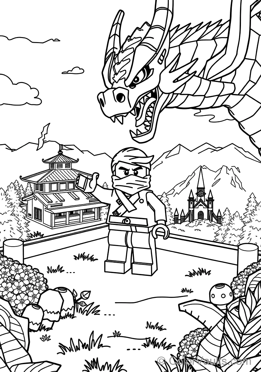 Lloyd the Ninja Summoning the Massive Elemental Energy (Scene 27)