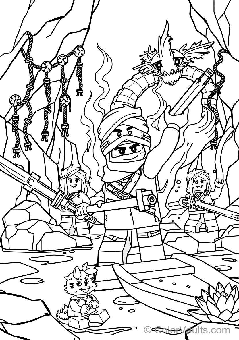 Kai the Ninja of Fire Unleashing Spinjitzu Fire (Scene 25)