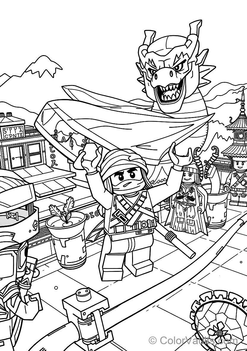 Lloyd the Ninja Summoning the Massive Elemental Energy (Scene 28)