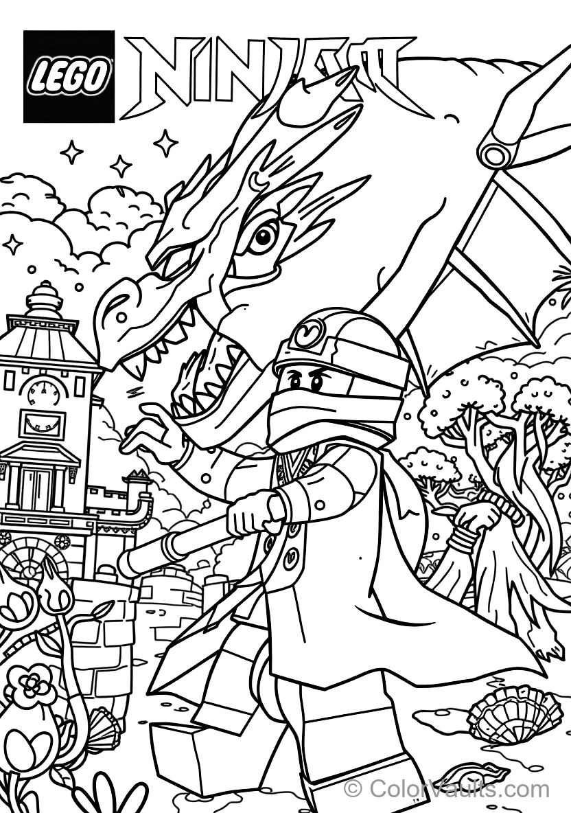 Lloyd the Ninja Summoning the Massive Elemental Energy (Scene 29)