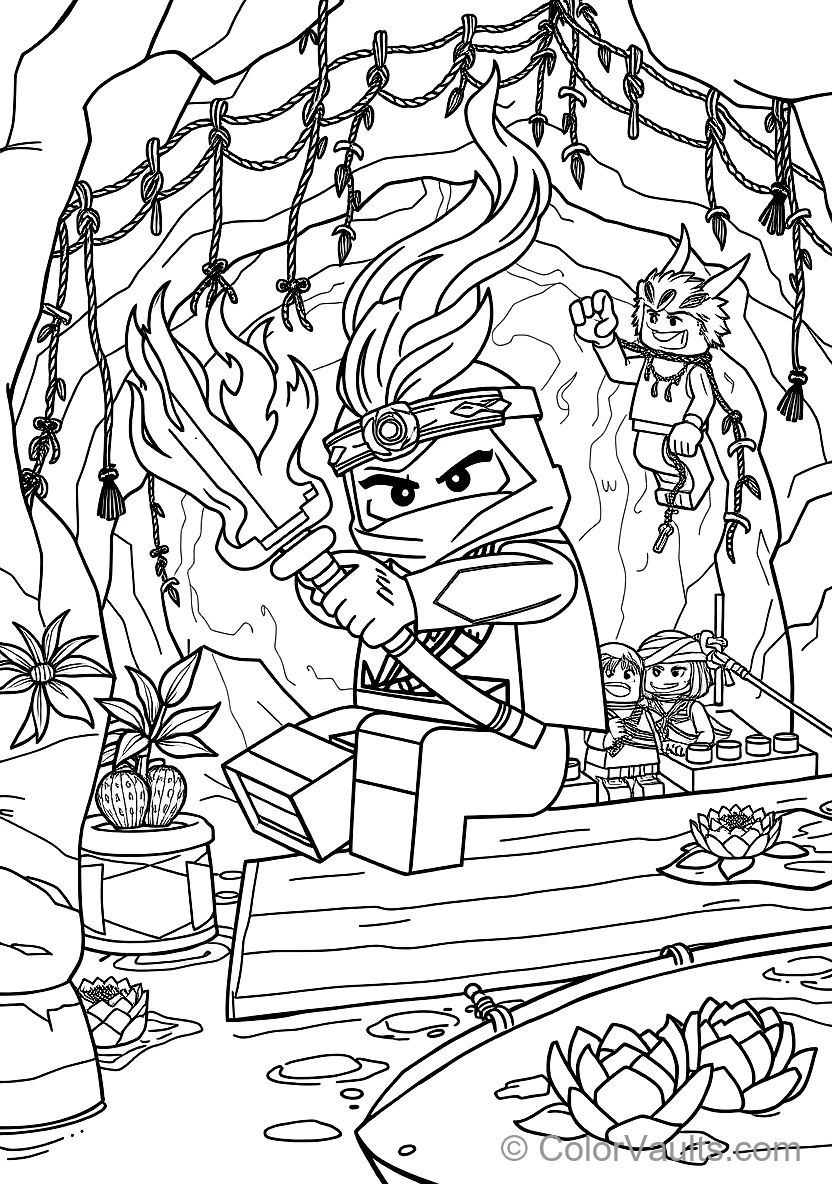 Kai the Ninja of Fire Unleashing Spinjitzu Fire (Scene 29)