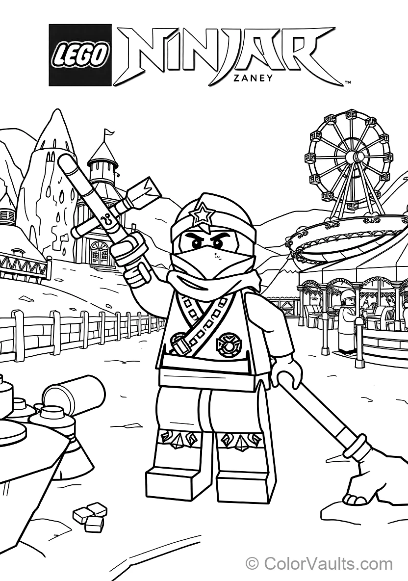 Zane the Titanium Ninja of Ice Freezing Enemies (Scene 28)
