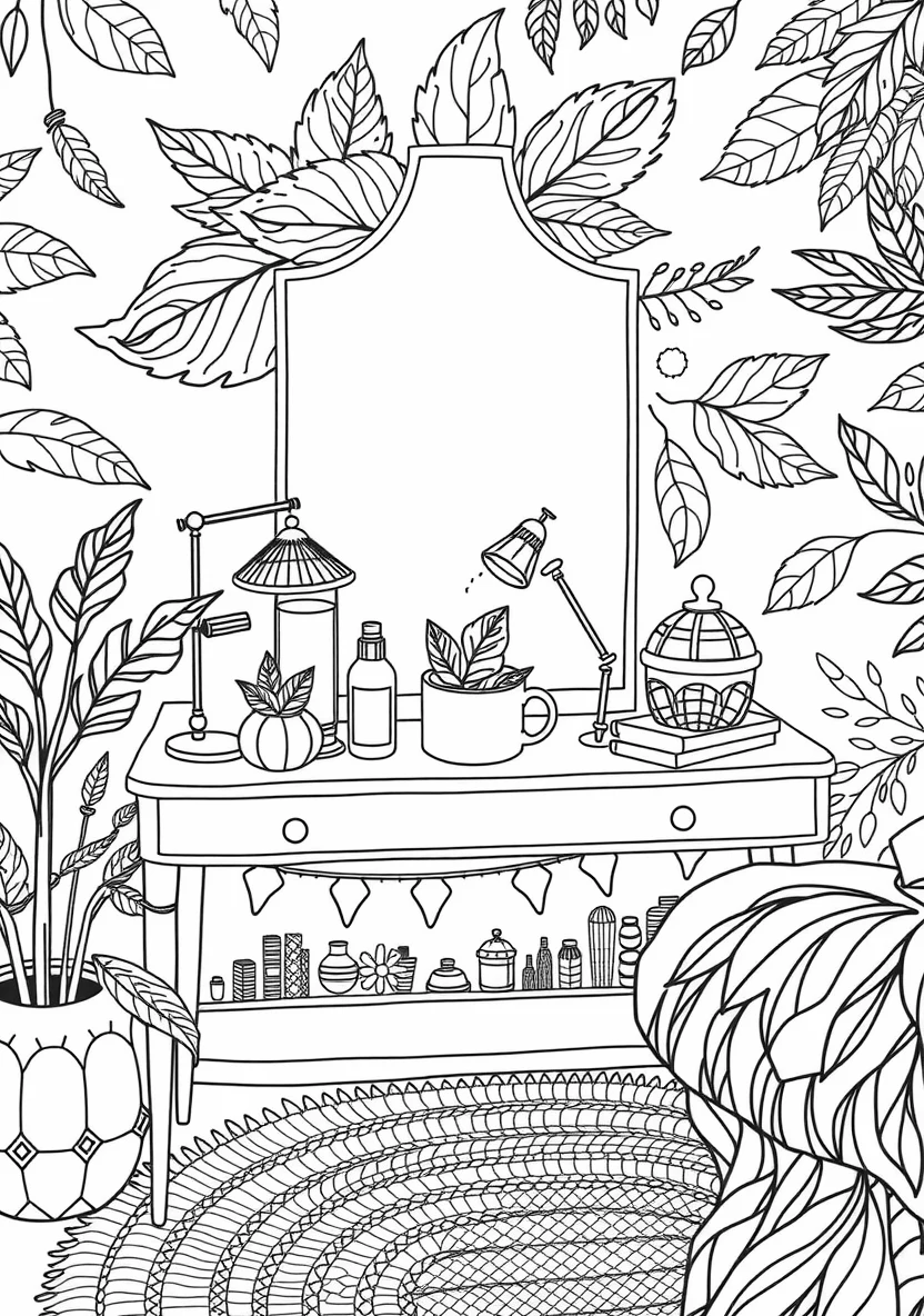 Lifestyle & Cozy Aesthetics coloring page 2