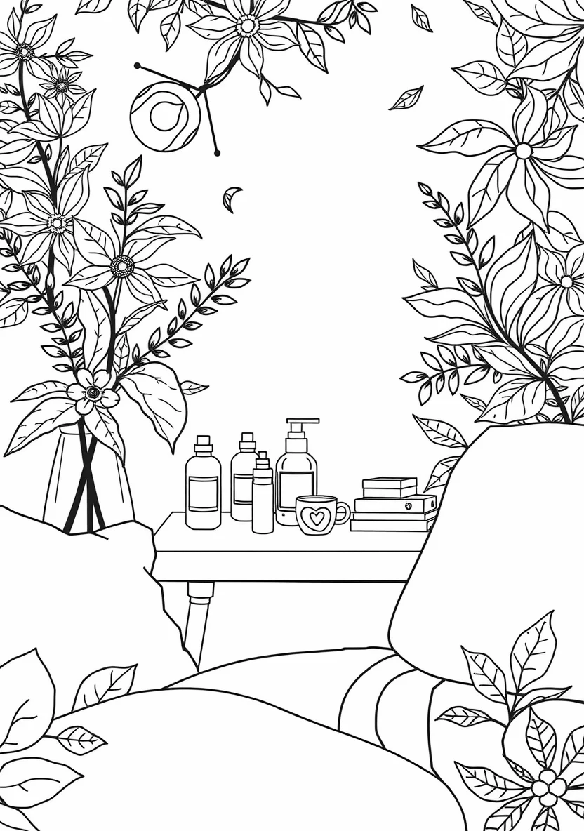 Lifestyle & Cozy Aesthetics coloring page 3