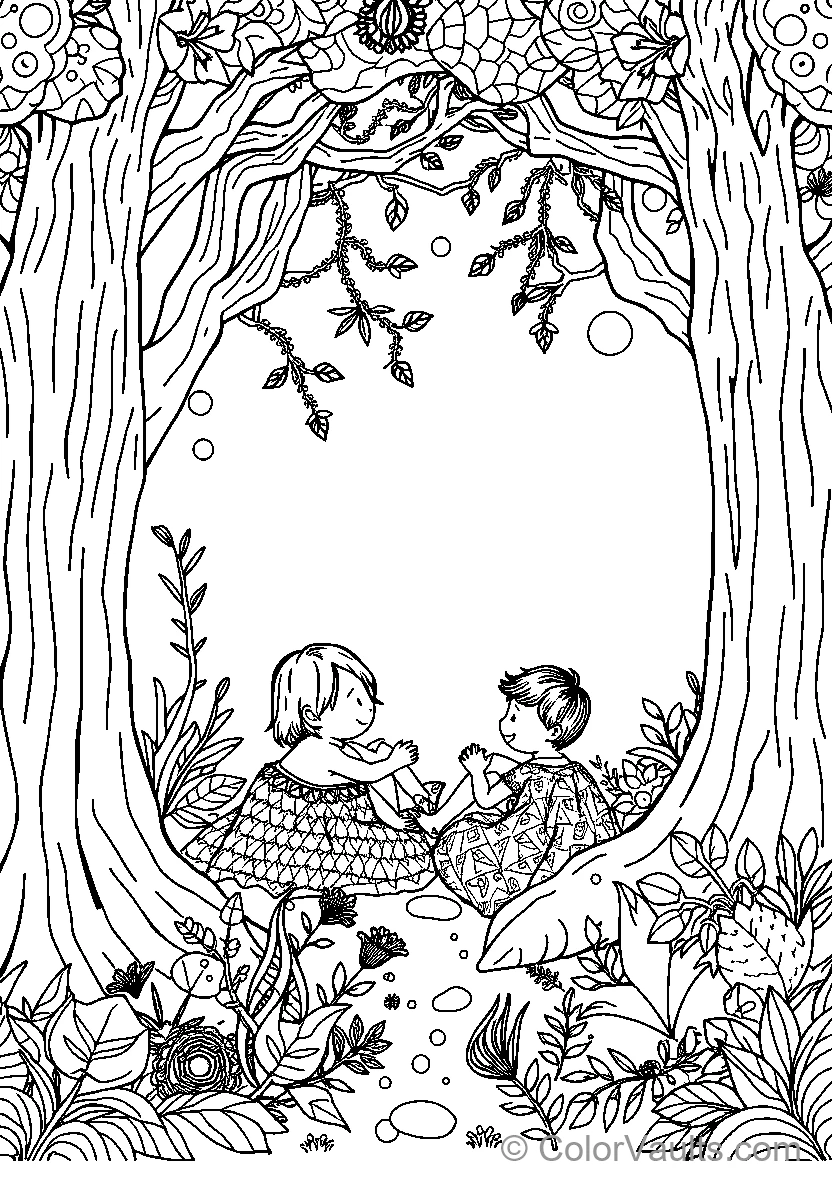 Children in the forest